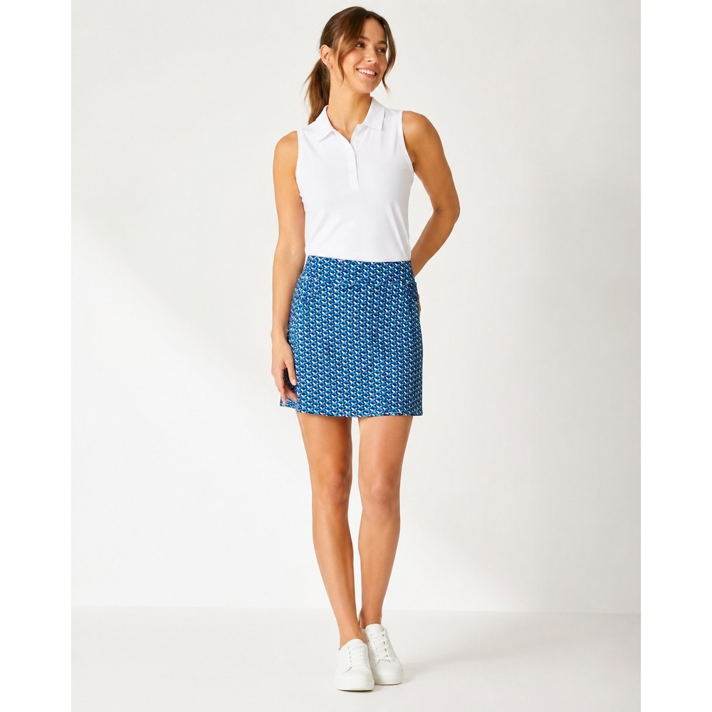 Preppy Print Mini Skirt Womens Small Blue Pink Golf Alee & Burke